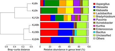 Microbial Community and Metabolite Dynamics During Soy Sauce Koji Making